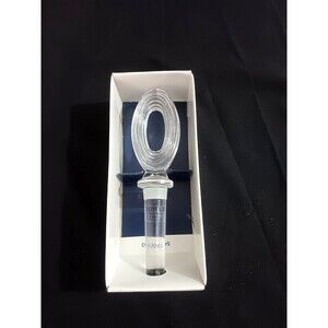 VINTAGE TOWLE FULL LEAD CRYSTAL OVAL SHAPED WINE STOPPER NOB